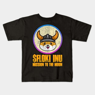 Floki Inu Coin Mission To The Moon Vintage Crypto Token Cryptocurrency Wallet Birthday Gift For Men Women Kids T-Shirt